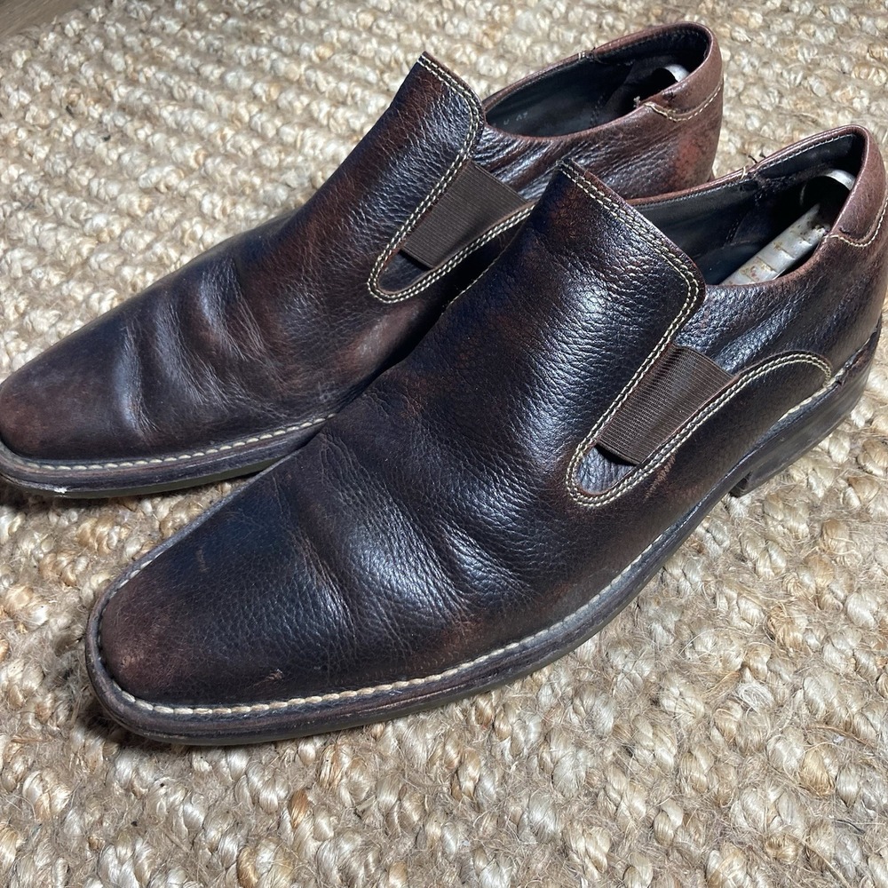 Cole‎ Haan Slip On Dress Shoes Brown Leather Mens Size 11 M - Picture 4 of 6